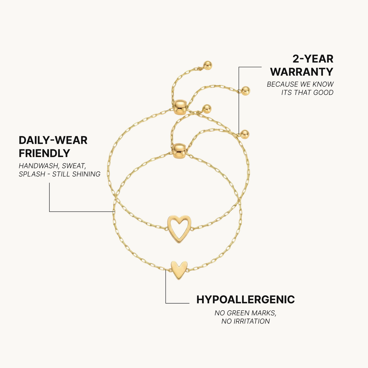 Matching Heart Bracelets