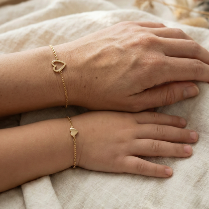 Matching Heart Bracelets