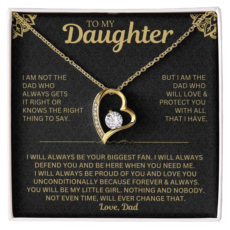 You will always be my little girl - Necklace for Daughter from Dad