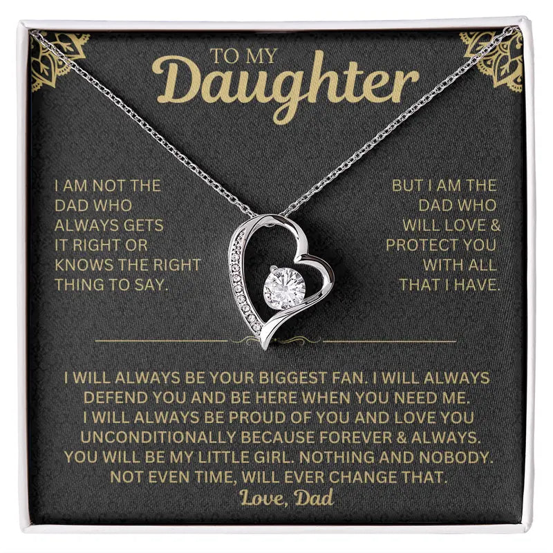 You will always be my little girl - Necklace for Daughter from Dad