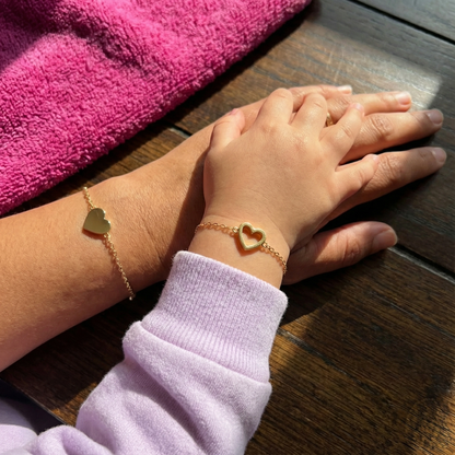 Matching Heart Bracelets